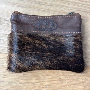 Cowhide leather coin purse